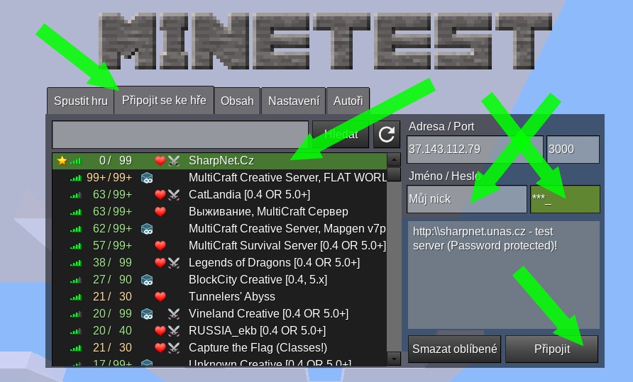 minetest server list